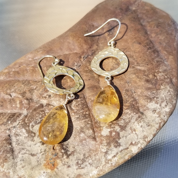 Jewelry - Lucoral 925 Sterling Vermeil & Citrine\ Earrings